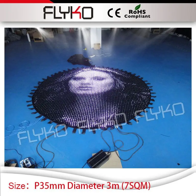 

P3.5cm programmable editing led video curtain DJ stage display screen circle shape led backdrop