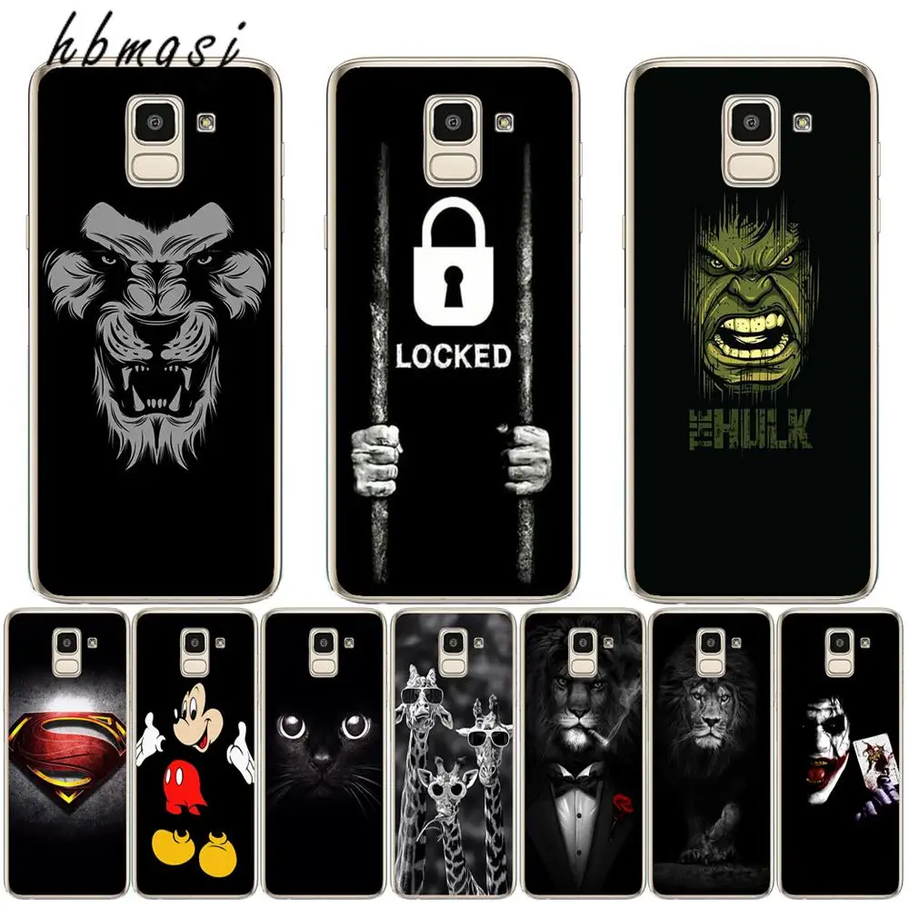 Funda for samsung galaxy j6 j8 2018 j5 j7 case silicone soft black cool original coque mobile phone back cover |