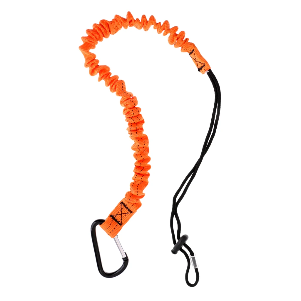 43' Kayak Canoe Paddle Fishing Rod and Gear Leashes Bungee Bandage Cord with Carabiner for Kayak Paddles Canoe Oars Fishing rods