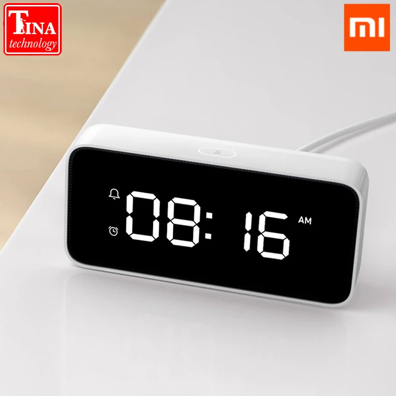 

Xiaomi Xiaoai Smart Voice Broadcast Alarm Clock ABS Table work with mi home app Dersktop Clocks AutomaticTime Calibration