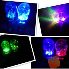 Led Bicycle Light 2 pcs Skull Shape Valve Cap LED Light Wheel Tyre Lamp for Car Motorbike cycling Mountain Bike/MTB Accessories