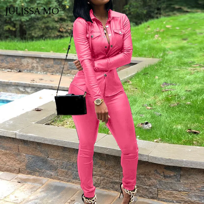 Женский спортивный костюм JULISSA MO из искусственной кожи комплект 2 предметов