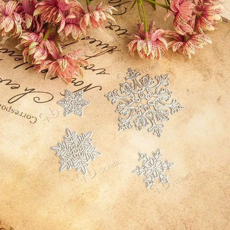 4pcs Christmas snowflake Metal Cutting Dies Stencils for