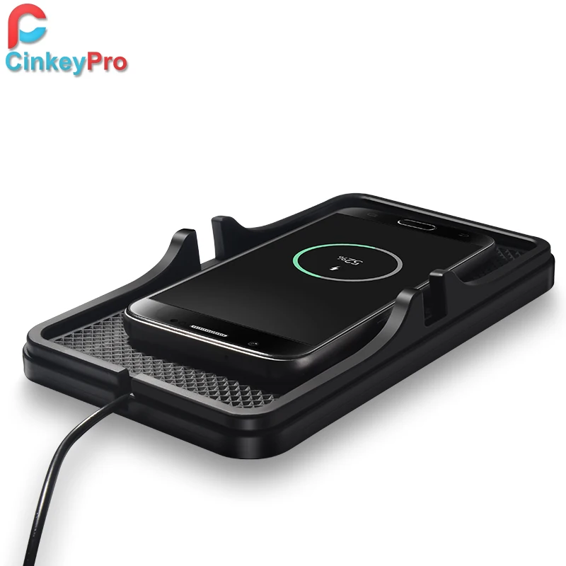 CinkeyPro W3 Wireless Car Charger Pad for iPhone 8 10 X