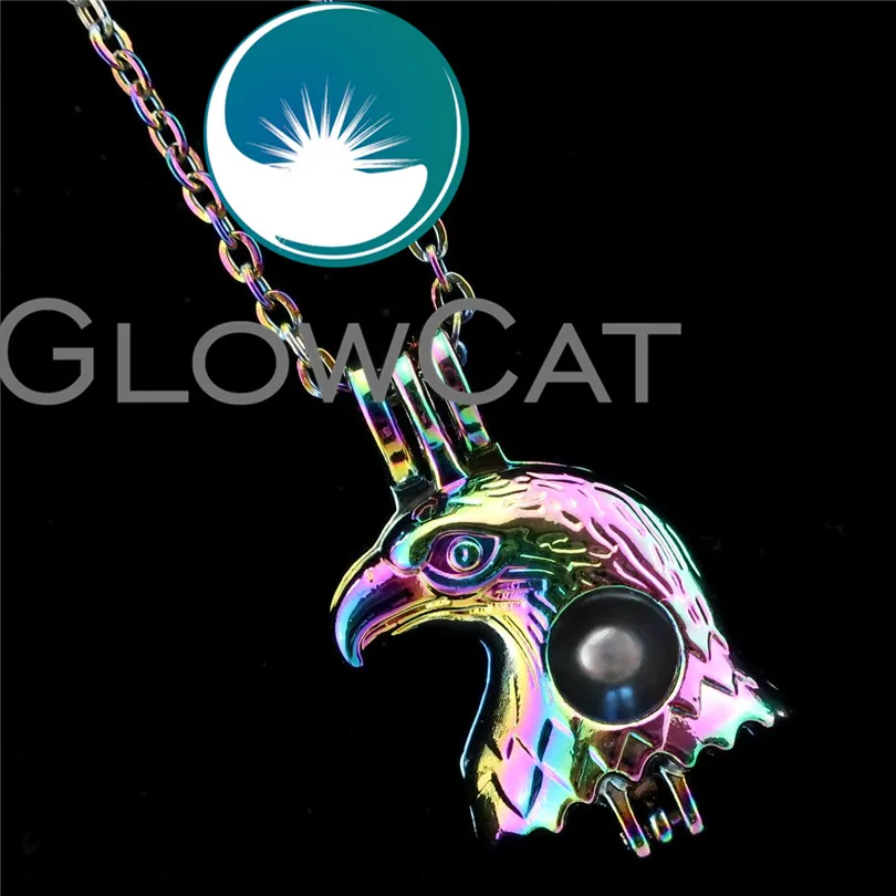GLOWCAT R-C629 Радуга Цвет Орел ястреб бусины клетка кулон духи аэрозольный