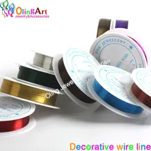 7 OlingArt 0.5 MILÍMETROS M/Roll Fio Fio de linha multicolor mista banhado Artesanato Frisado gargantilha DIY Pulseira colar de jóias fazer 2019
