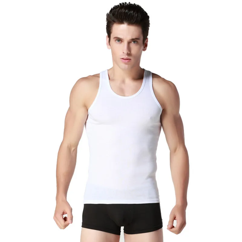 New gym tank tops for men casual fashion slim Tanktops Summer big size