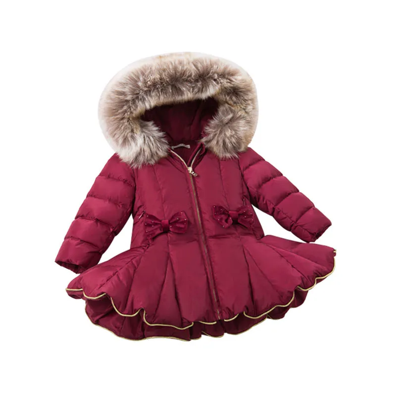 Dave bella/Зимний пуховик для малышей; Детское пальто с подкладкой из 90% белого утиного пуха; детская верхняя одежда с капюшоном - Цвет: DB6099