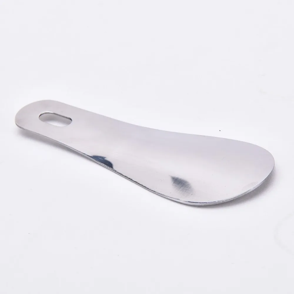 1PCS Portable 10cm Silver Stainless Steel Metal Shoe Horn Spoon Shoehorn Professional Mini Shoe Horn