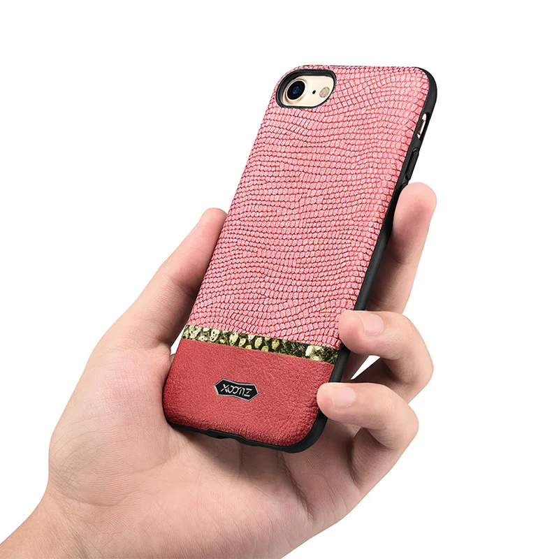 (Красный) оригинальный XOOMZ чехол для iPhone 7 змеиная текстура PU Кожаные чехлы 8 с