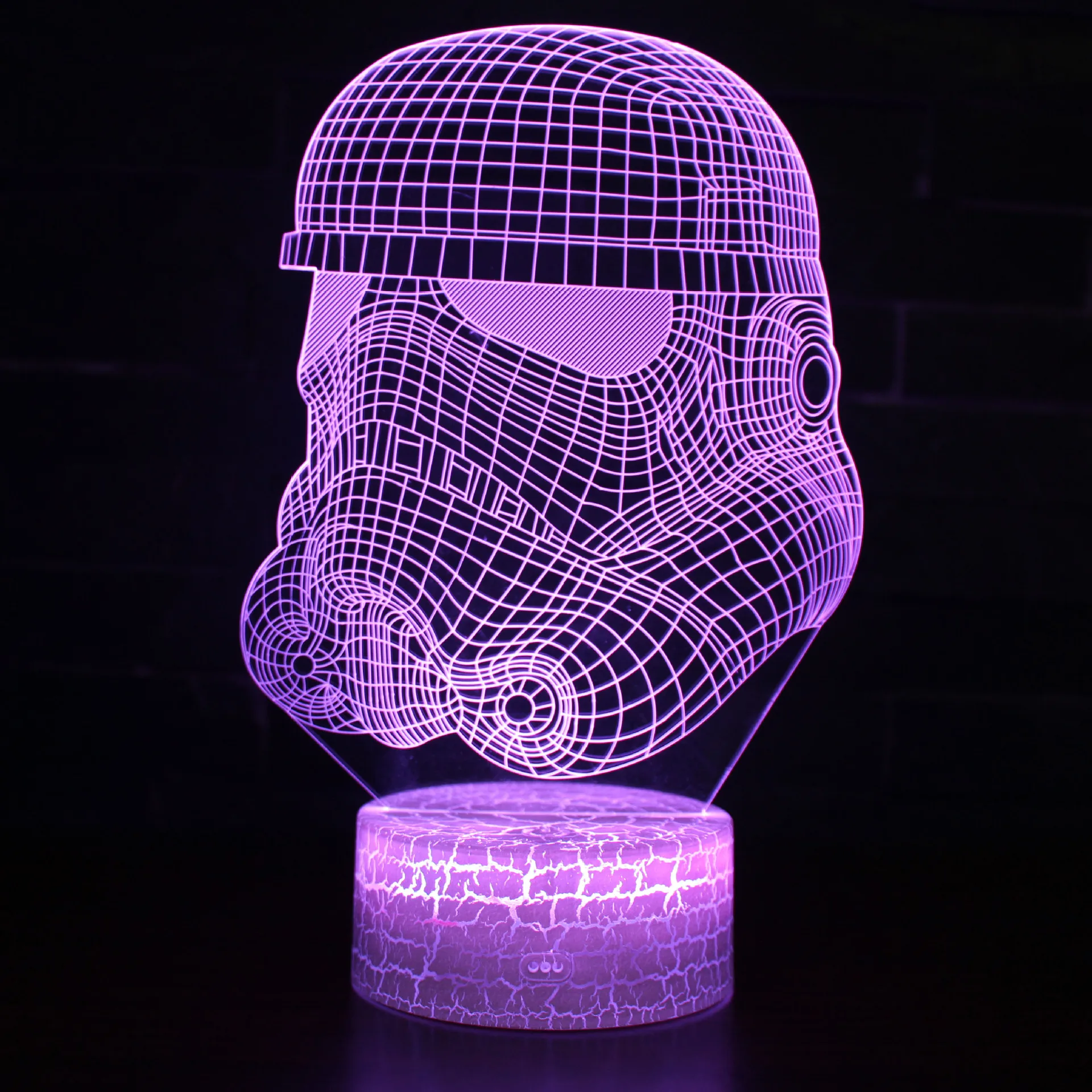 

White Warriors 3d Led Table Lamp Acrylic Usb Plug In Smart Smart Night Light Christmas Decorations Gift For Baby Room Desk Lamp