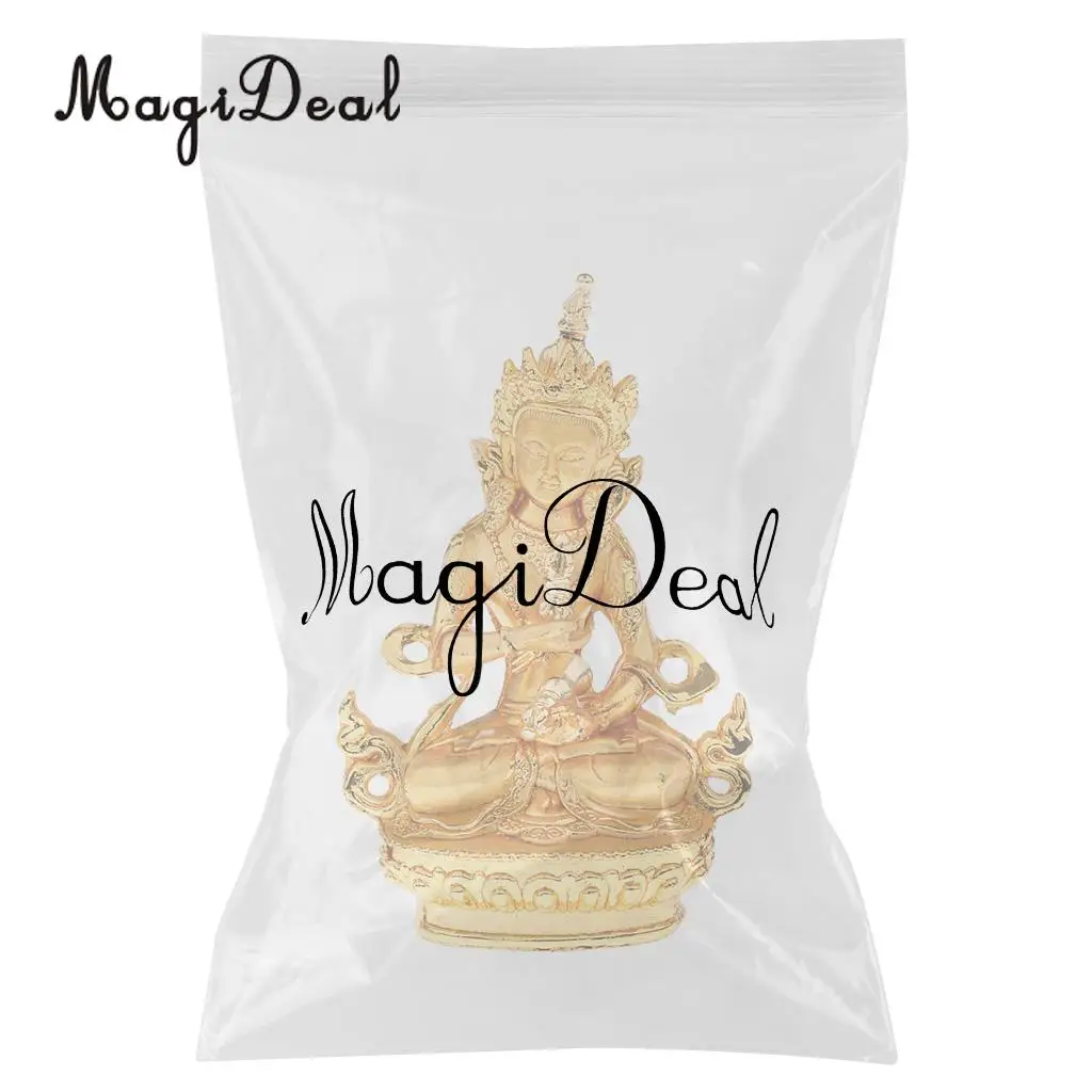 MagiDeal Small Buddha Statue Gilt Medicine Buddhist Feng Shui Figurine Religion Sculpture Blessing Good Luck Home Ornaments