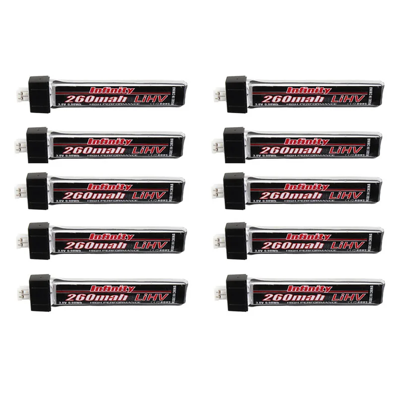 

5/10PC AHTECH For Infinity 3.8V 260mAh 60C 1S HV 4.35V Lipo Battery PH2.0 Plug for Eachine US65 UK65 URUAV UR65 Mobula7 RC Drone