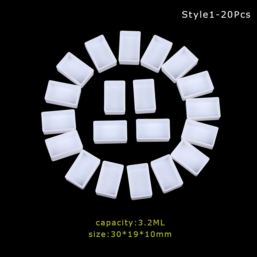 20/50 шт. 0,5/3,2 мл художников пустой акварельные Краски кастрюли Краски экологических требований пигмент удобный Краски чехол арт палетки аксессуары - Цвет: style 1