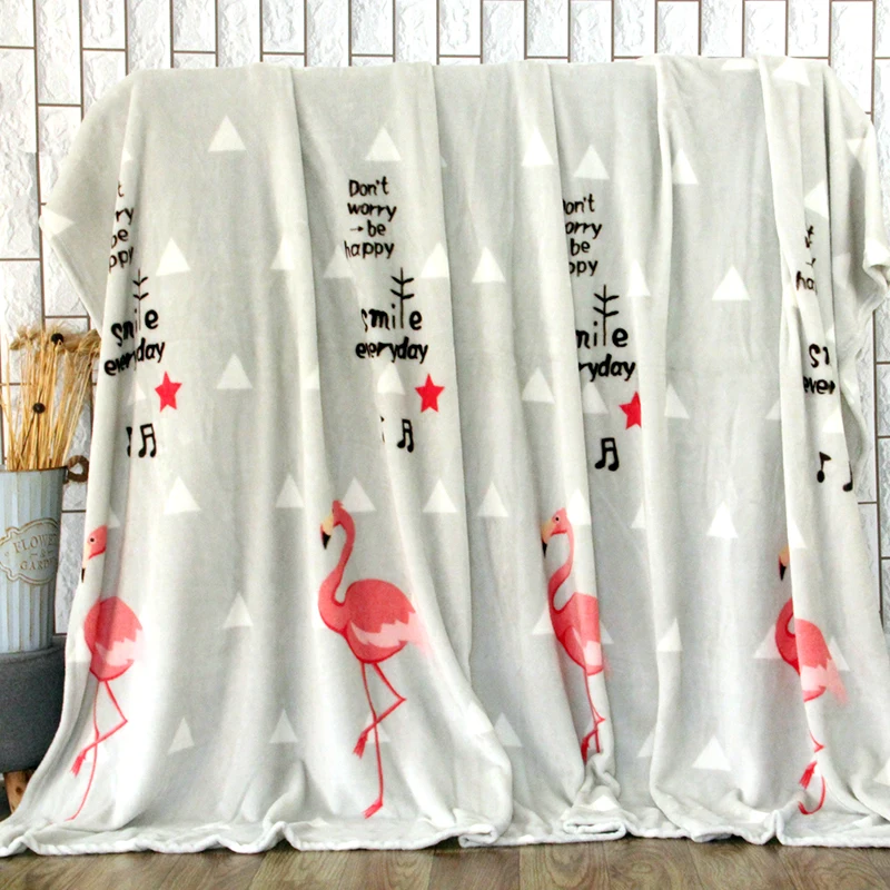 

home textile warm flamingos comfortable and soft anime blanket sheet for winter bedding sofa or travel