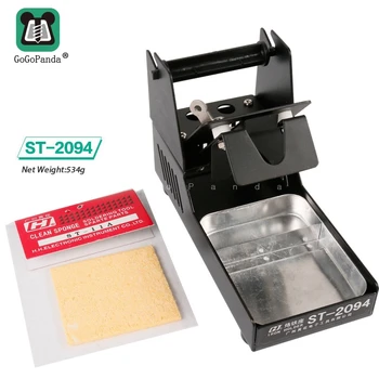 

Free Shipping High Quaility Soldering Iron Support Stand Station Metal Base with 1 Sponge ST-2094