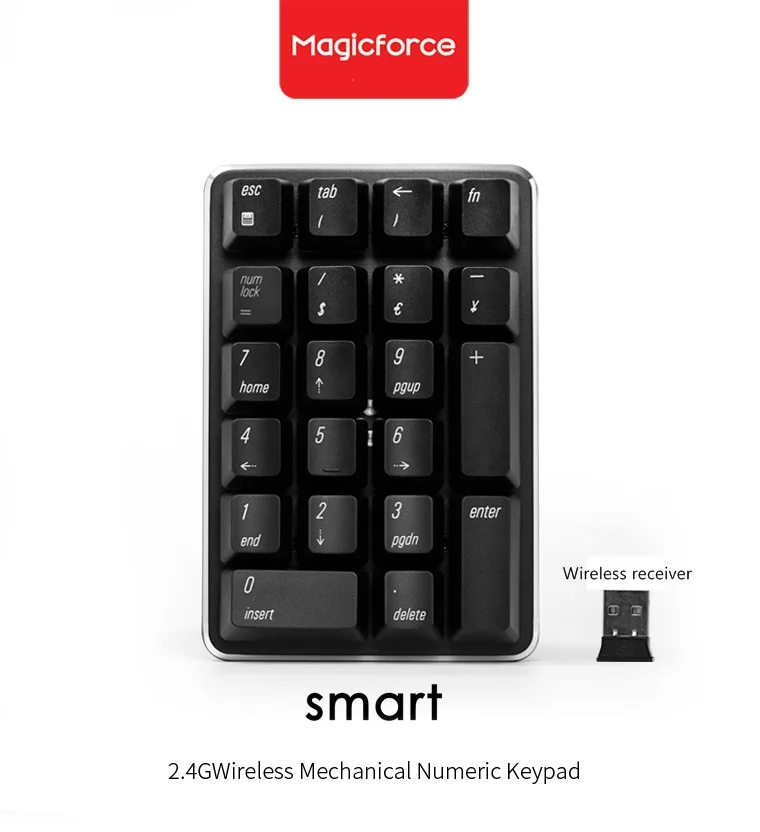 Все новые Magicforce Smart 21 ключ 2,4G Беспроводная Механическая цифровая клавиатура ноутбук, настольный компьютер, беспроводная клавиатура