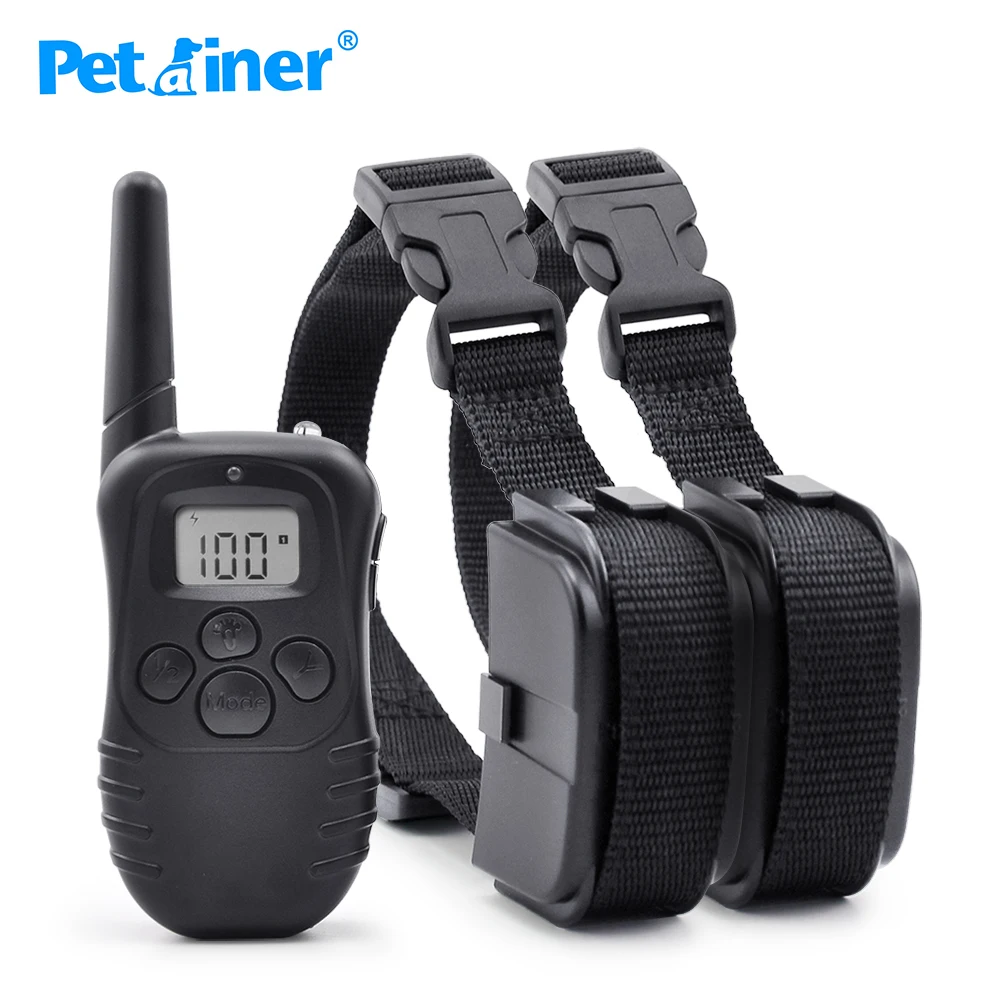 Petourer 998D-2 300 м Пульт дистанционного управления продукты для обучения домашних животных Электрический шок Вибрационный звуковой сигнал устройство ошейник для 2 собак
