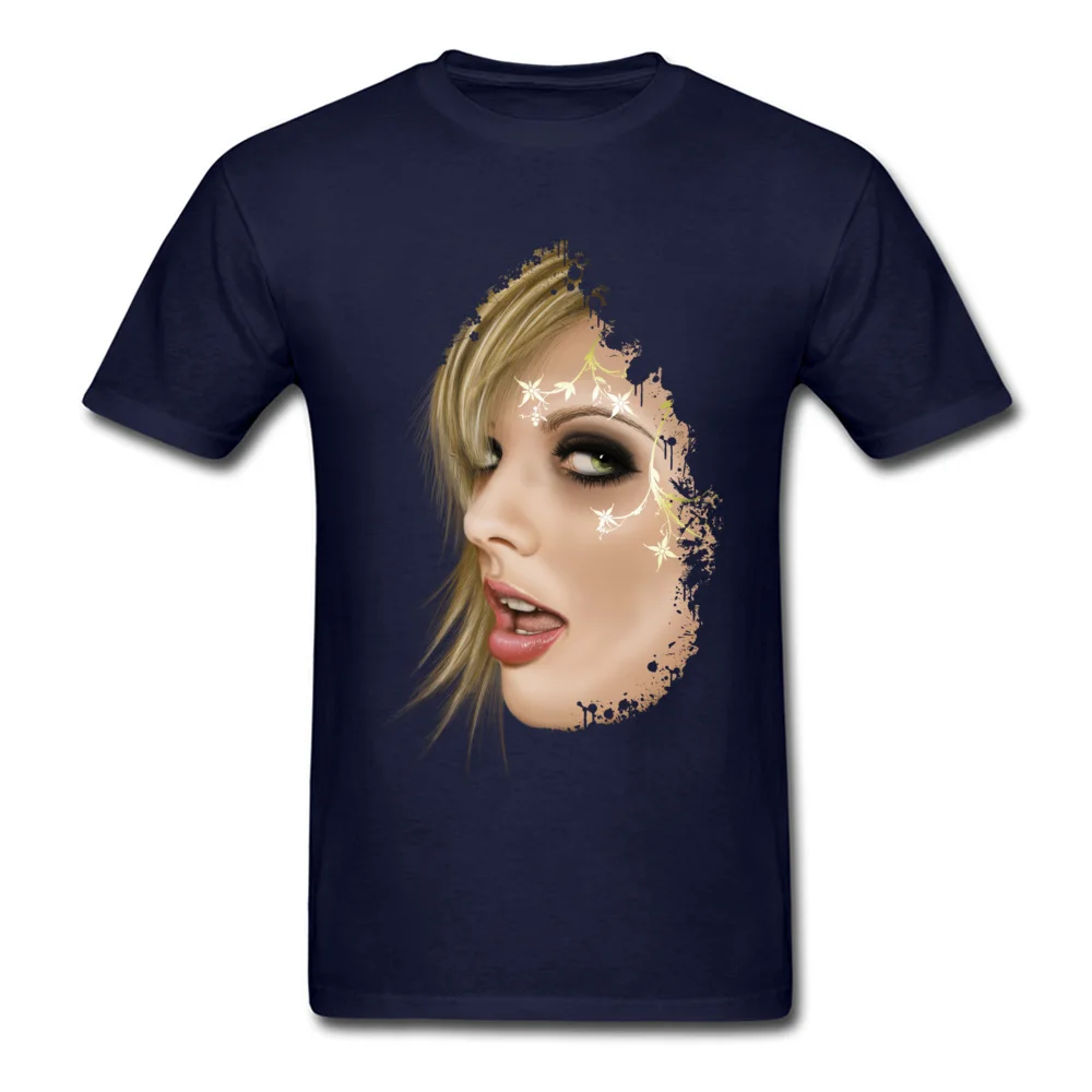 Round Neck Seduction 100% Cotton Fabric Student T Shirts Custom Short Sleeve Tops Shirts Cute Casual Tshirts Wholesale Seduction navy