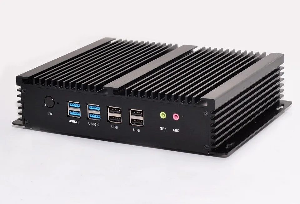 6 RS232 COM Порты и разъёмы двойной HDMI промышленный 2 Ethernet мини-ПК с Intel i3 4005u 4010u i5 4200u i7 4510u процессор