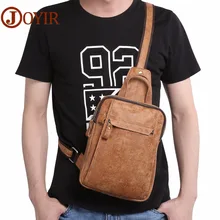JOYIR Genuine Leather Chest Bag Messenger Crossbody Bags for Men Shoulder Sling Bag Summer Short Trip Leisure Chest Bag For Man joyir 6410 leather practical chest bag