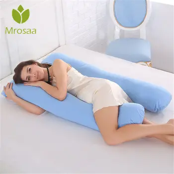 

130x70cm Sleeping Support Pillow For Pregnant Women Body 100% Cotton Pillow U Shape Maternity Pillows Pregnancy Side Sleepers
