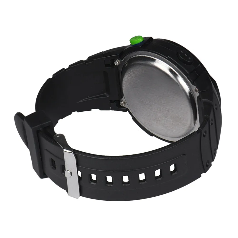 Великолепные модные водонепроницаемые мужские часы для мальчиков с ЖК-дисплеем, цифровой секундомер, дата, резиновые спортивные наручные часы, мужские