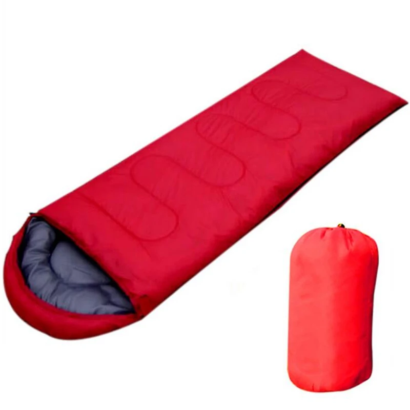 WEST BIKING, мини спальный мешок для кемпинга, 180*75 см, хлопковые спальные мешки+ компрессионный мешок, водонепроницаемый портативный спальный мешок - Цвет: red
