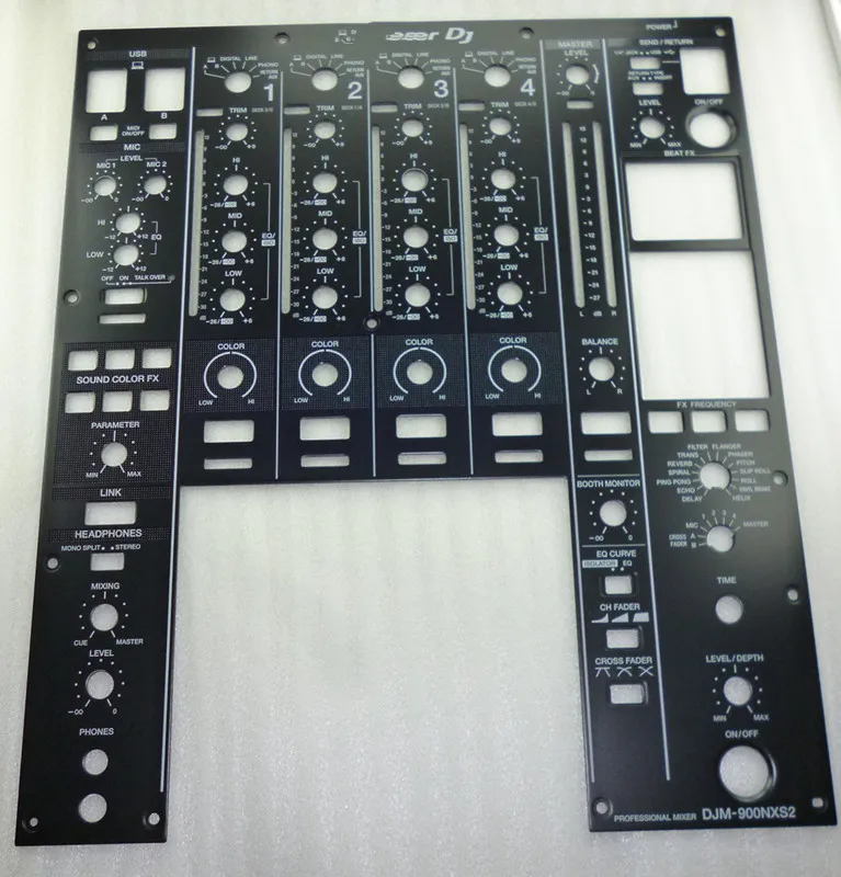 US $160.00 BELLAOriginalDJM900NXS2 mixer fader black iron panelvertical cutting panel big small board clipboard DNB1248 DAH3125