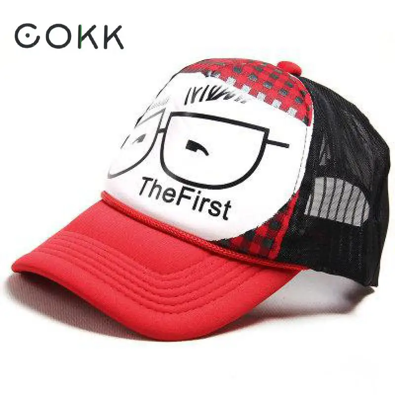 COKK, летняя бейсбольная кепка для женщин и мужчин, унисекс, сетчатая Кепка, мультяшная звезда, Snapback, кепка, Bone, мужская, регулируемая бейсболка, кепка