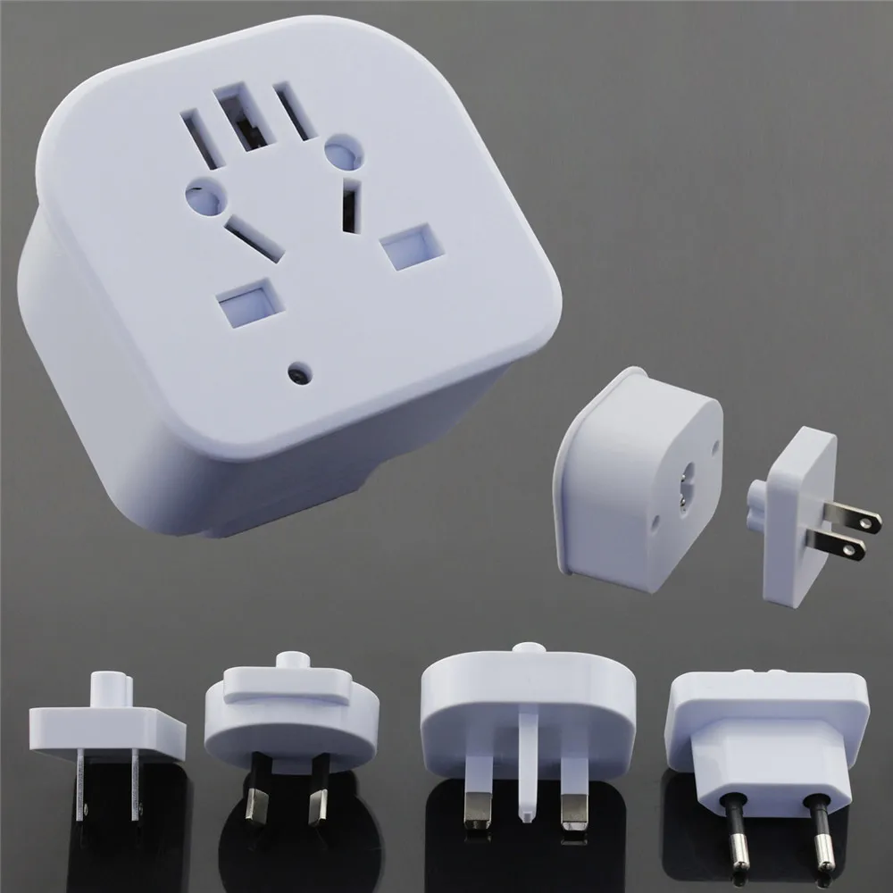 

4in1 Assemble Universal socket converter US EU AU UK Travel plug converter.1 Conversion to 4r.Assembled global plug converter