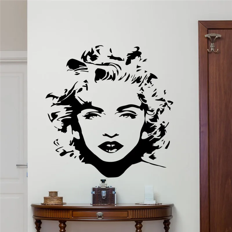 Removable Wall Decor Madonna Wall Decal Celebrity Pop Music Vinyl