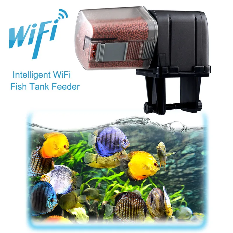 Automatic Fish Feeder WiFi Programmable Smart Device App Controlled Tank Food Dispenser new | Дом и сад