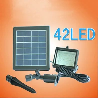 

free shipping New Outdoor Solar Power Flood light decoration for garden 42LED light sensor+green/ led solar light outdoor solar