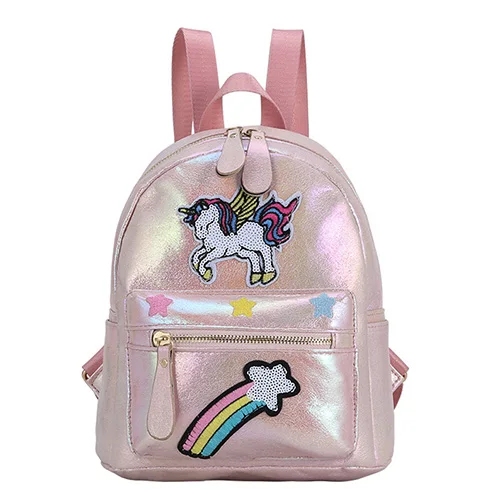 Детский рюкзак, школьный рюкзак для девочек, модные школьные сумки с рисунком единорога, детские маленькие рюкзаки, Mochila Escolar Menino - Цвет: light pink