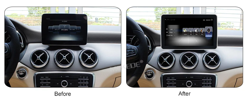 Discount MEKEDE 3+32G Car Multimedia Player Android 7.1 Car DVD radio player For Benz CLA class C117 X117 W117 2013-2015 4G lte BT wifi 4