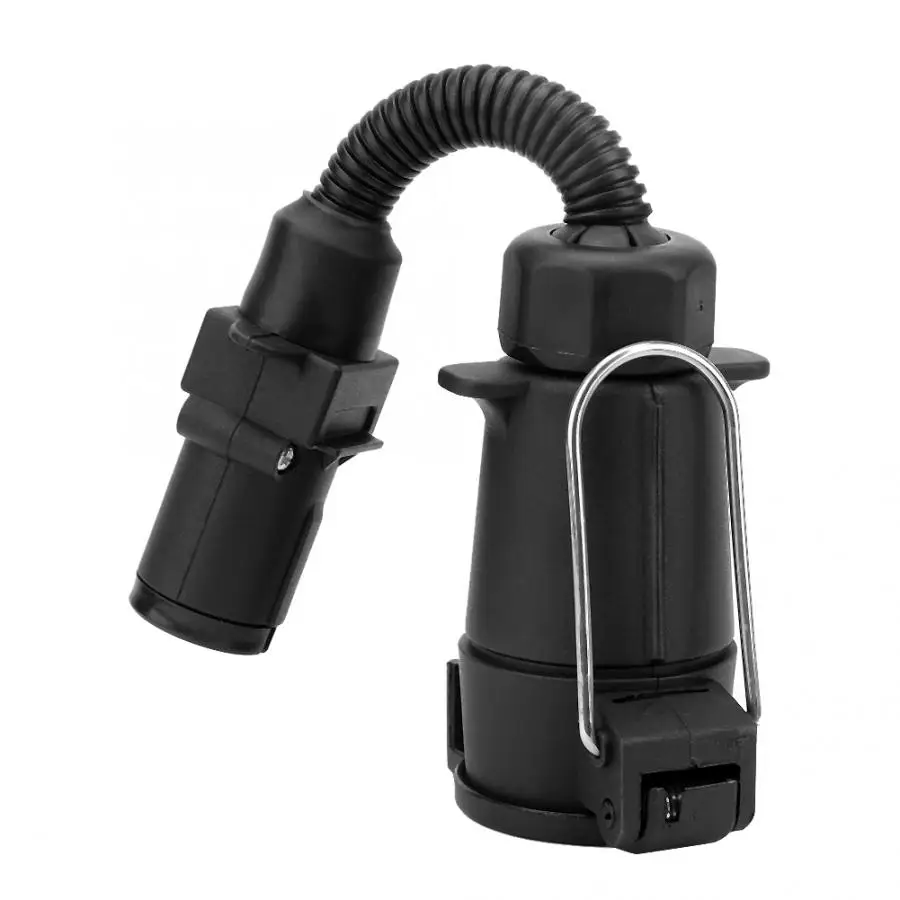 

AU Round 7 Way to EU 7 Way Flat Blade Trailer Towbar Towing Socket Plug Adapter Connector Trailer Plug Adapter