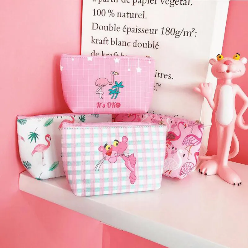 

Fashion Animal Flamingo Travel Cosmetic Bag Women Make up case Zipper Makeup Organizer Storage Pouch Toiletry Wash Beauty kit