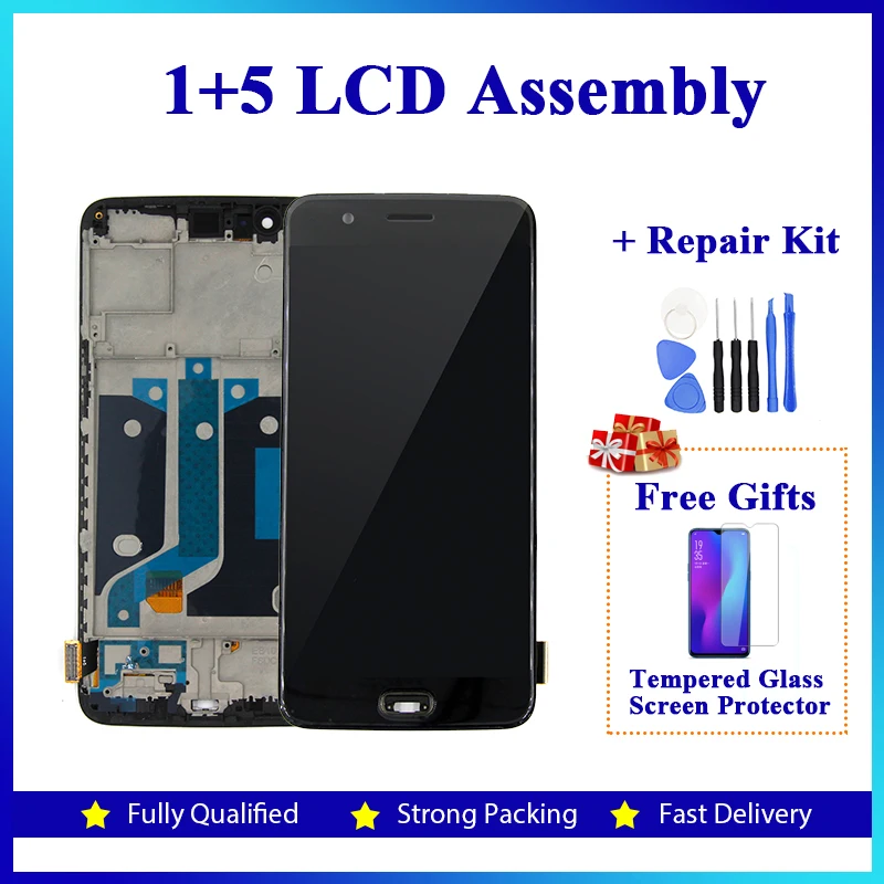 

Retail 1 Piece 100% Tested 5.5-inch LCD for OPPO 1+5 of Capacitive Touch Screen with Repair Kit & Free Gift