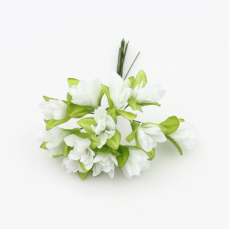 1,5 см Fabirc искусственные цветки вишни цветы для свадебного украшения/шелковые цветы для венка скрапбукинг(144 шт./лот