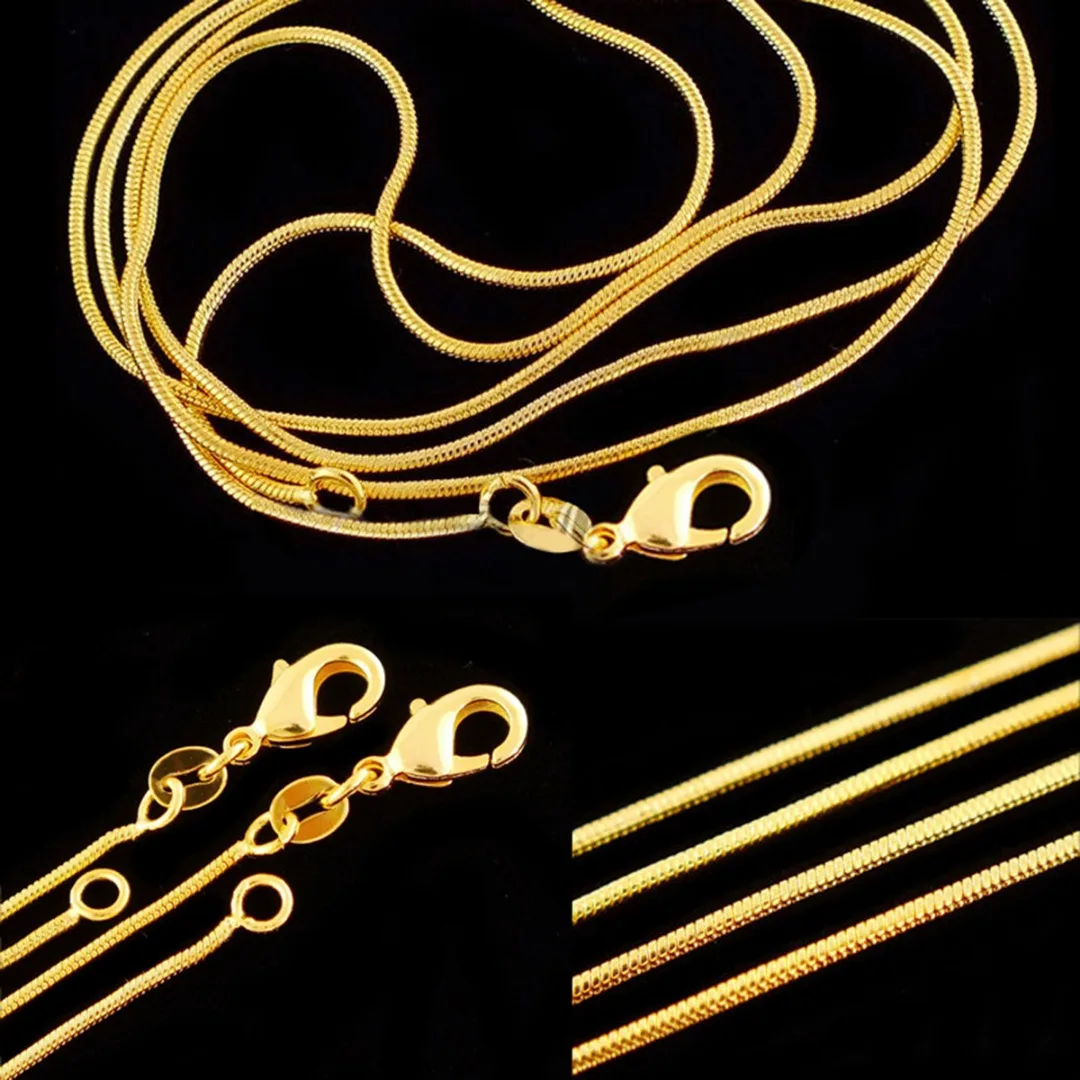 Gold Color Hiphop Necklaces Chain Shellhard Chic Men's Snake Chain Necklace Fashion DIY Jewelry Accessories Gift