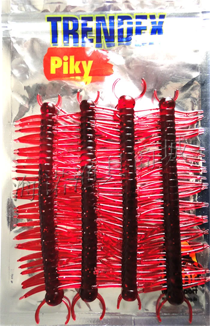 2013newThe Special Road sub bait sea earthworm the centipede soft lure simulation 10.5cm / 4 only red | Спорт и развлечения
