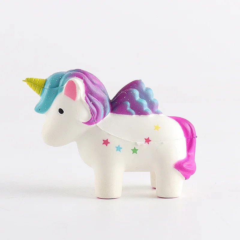 

11.5CM Cute Squishy Rainbow Five Star Horse Chancellory Anti-stress Super Slow Rising Cake Squeeze Kids Toys