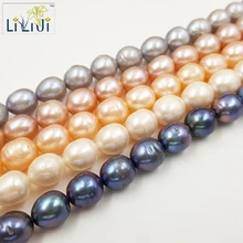LII Ji 8-9 мм натуральный краситель 5 цветов Форма Риса пресноводные жемчужные бусины для DIY ожерелье спейсеры для украшений Бусины 37 см/прядь