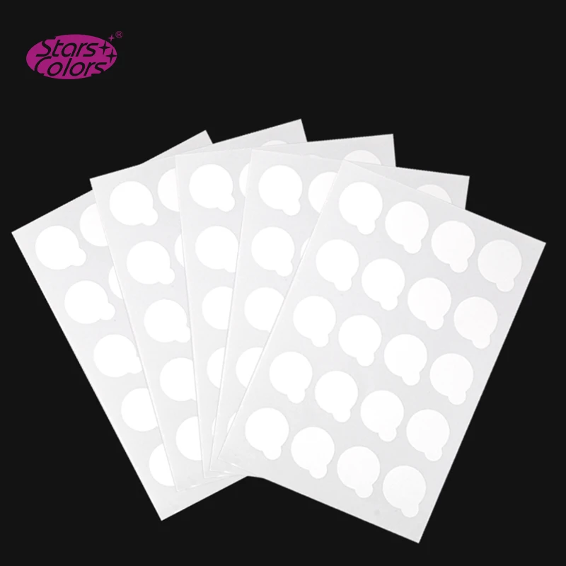 

100 pieces disposable Eyelash glue holder Pallet Paper 2.5cm Eyelashes Extensions glue pads stand on eyelash jade stone