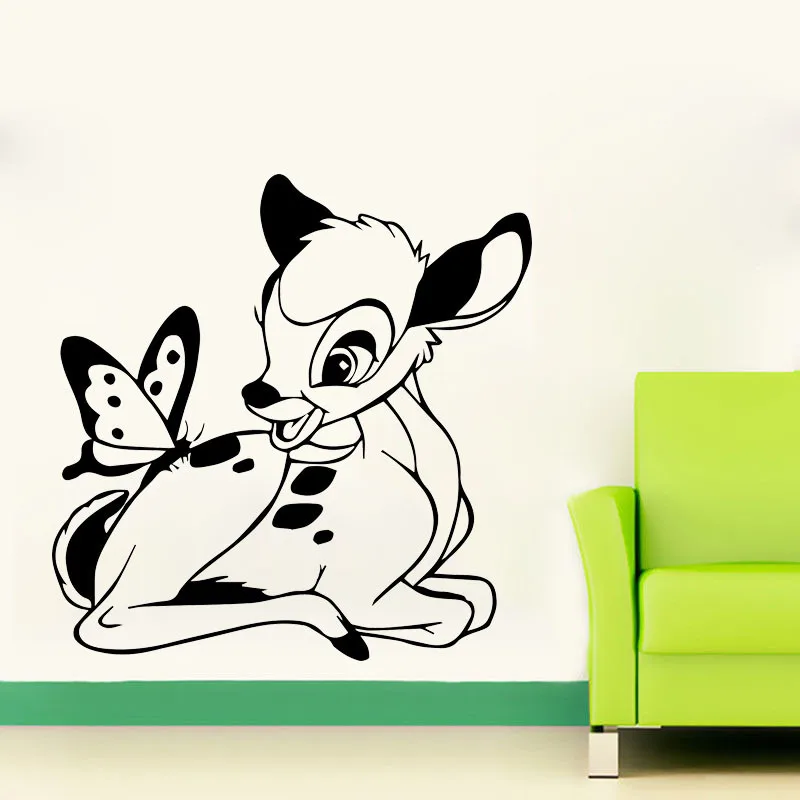 Оконные стены автомобиля дисплей Bambi олень контур вырезать наклейка виниловая