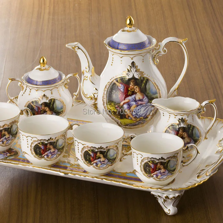 Special European style luxury Vintage ceramic Coffee set