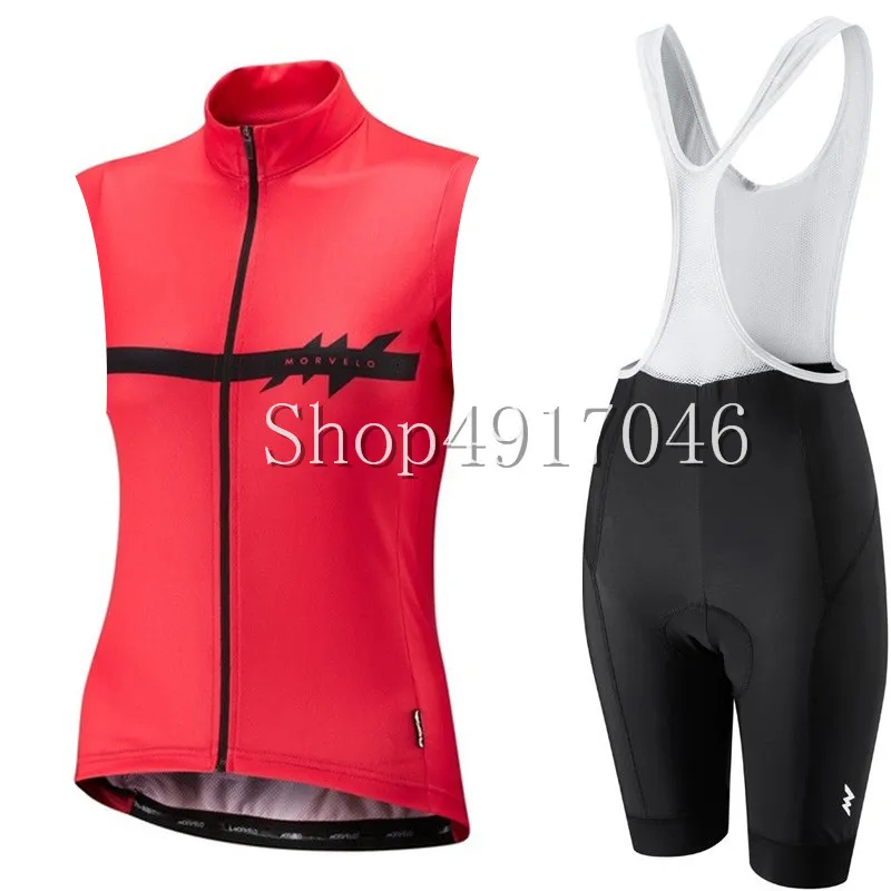 Morvelo Pro Team Лето без рукавов Велоспорт Джерси одежда Ropa Ciclismo женский дышащий жилет для велосипедистов нагрудник шорты комплект