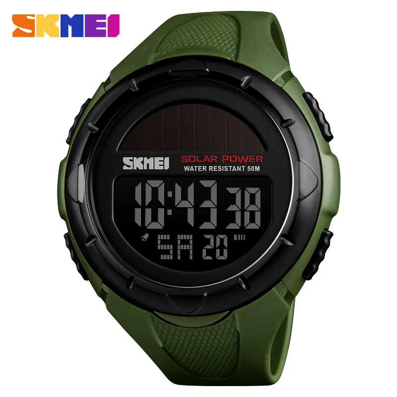 SKMEI Solar Outdoor Sports Watch Men's Luminous 12/24 Hours Digital Watch Chrono 50M Waterproof Watch Relogio Masculino 1405 SKMEI Solar Outdoor Sports Watch Men's Luminous 12/24 Hours Digital Watch Chrono 50M Waterproof Watch Relogio Masculino 1405