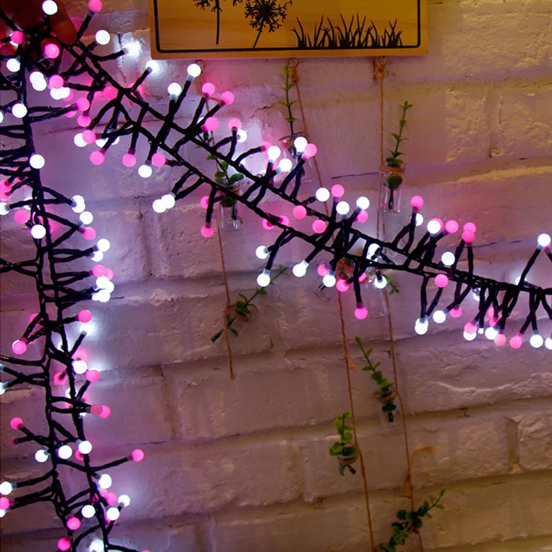 

3M 400LEDs Milky Ball Firecracker LED String Light US/EU/UK/AU Plug Rattan Branch Globe Ball Fairy Light For Indoor Decoration